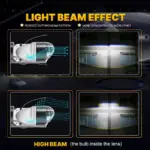 Dualvision H4 LED Headlight Bulbs 80000LM 800W - Fits Ford, Toyota, Honda 5 81843 93fe01