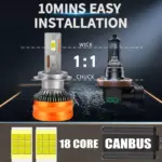 6500K LED Headlight Bulbs for Toyota, BMW, Ford 4 82059 71a1d9