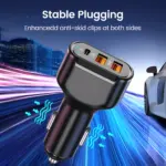 65W 3-Port PD Car Charger Fast Charging Mobile Phone Adapter 6 82313 1e7cec