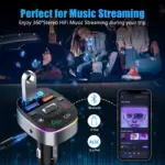 Bluetooth FM Transmitter with Dual USB QC3.0 Fast Charging and Hands-Free Calls 6 82408 6c7668