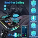 FM Transmitter Wireless Bluetooth 5.0 Car Kit 6 82503 5402a6