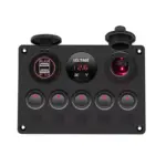 5-Gang Boat & Car Switch Panel with Digital Voltmeter, USB Ports, and 12V Outlet for Tesla 3 82765-2288cc.webp