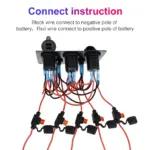 5-Gang Boat & Car Switch Panel with Digital Voltmeter, USB Ports, and 12V Outlet for Tesla 5 82765 ae529c