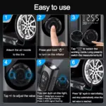 Rechargeable Portable Air Pump for Tesla 8 82788 fd499d
