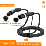 5m Tesla 32A 7KW 1-Phase Type 2 to TS-NACS 16A 3.5KW EV Charger Cable 4 82915 66703c