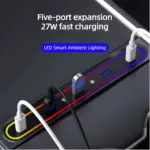 Tesla 27W Fast Charging Docking Station with LED Lights 4 83086 41074a
