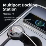 Tesla 65W QC3.0 Ultra Fast Charging CCS Docking Station with Multiport USB HUB 4 83095 dfc8f3