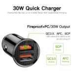 30W Car Fast Charger with Quick Charge 4.0 & Type-C Output 7 83711 45cd26