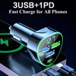 Super Fast USB-C Car Charger with LED Voltage Display for iPhone & Android 4 83839 de0ca0